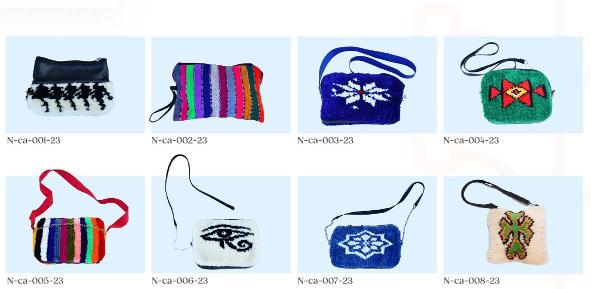 Collection de pochettes et sacoches artisanales